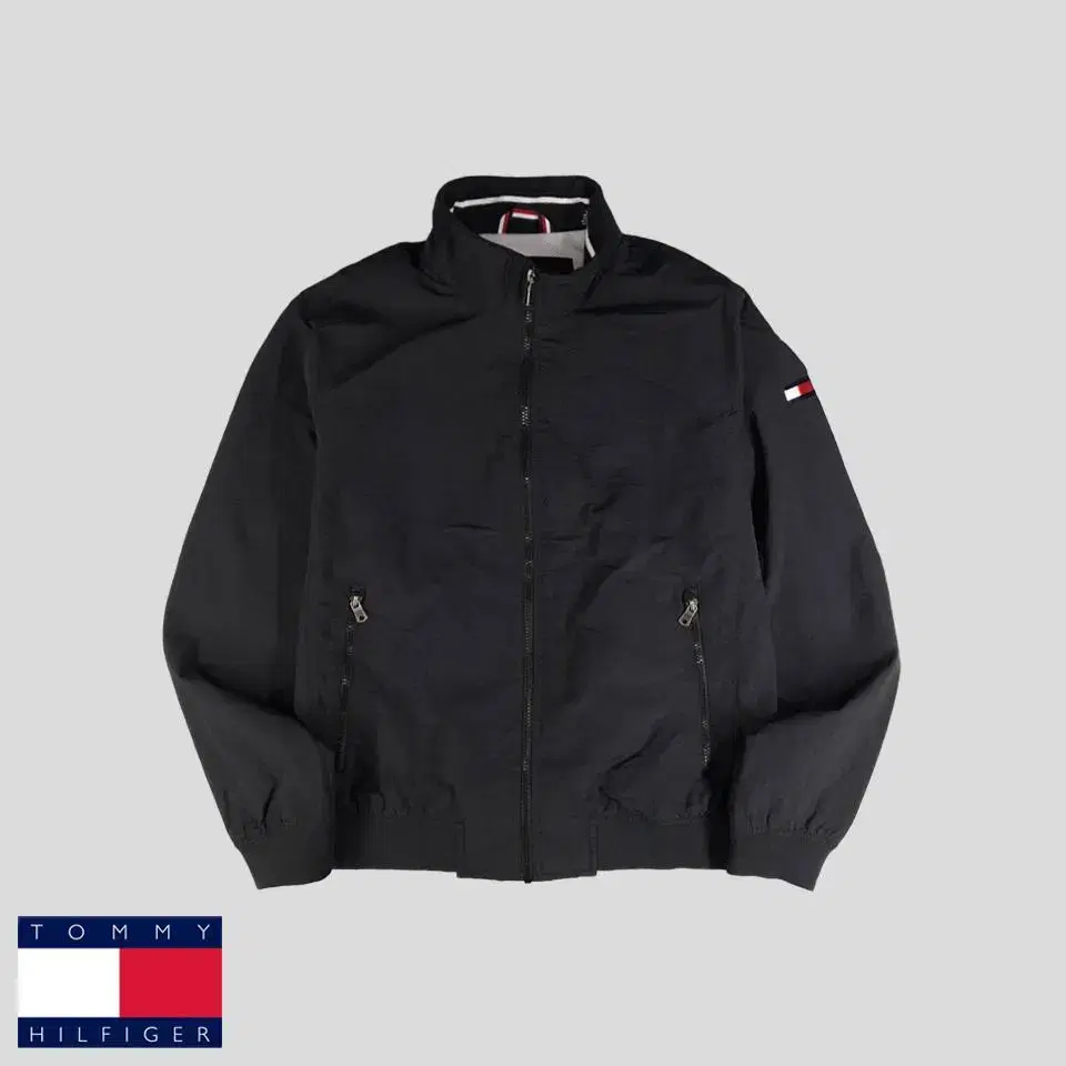 Tommy Hilfiger Black Hermit Surogo Windbreaker Jacket SIZE L