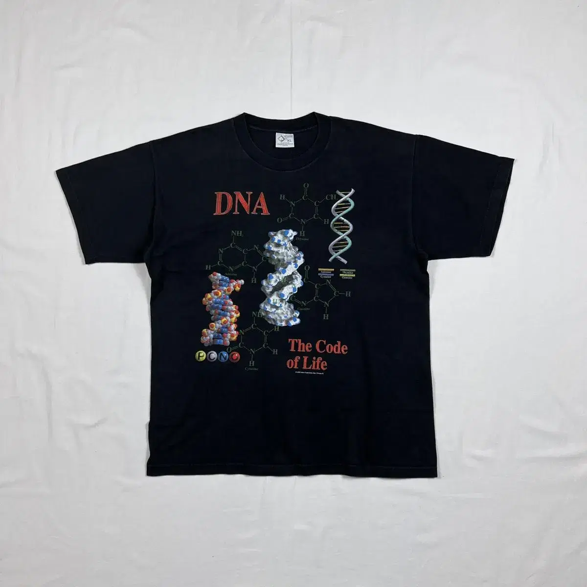 90s 98년도 dna 프린트 반팔티셔츠