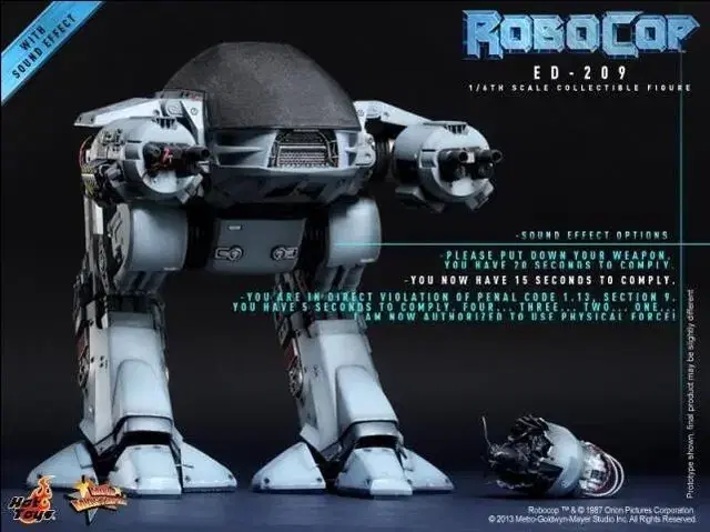 [미개봉] 1/6 로보캅 ED209 HOT TOYS MMS202  무비