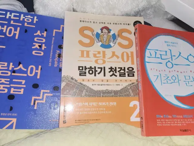 프랑스어 공부 책 팔아요 한번도안썼어요 왼쪽부터 만원,만원,오천원씩해요