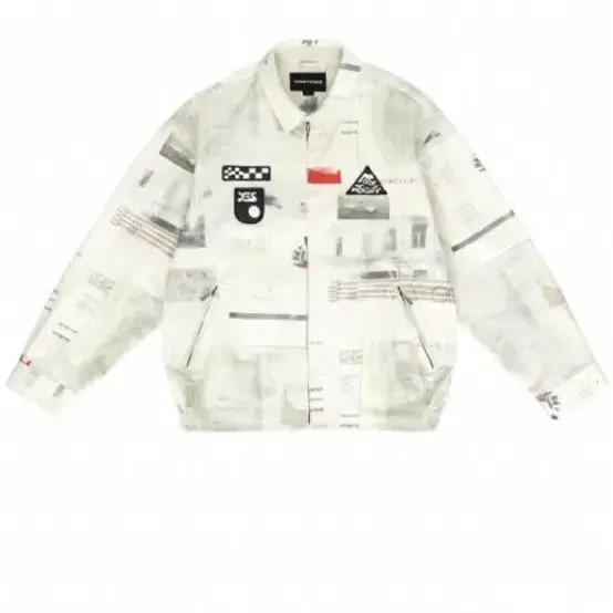 예스아이씨 Patched Zip Jacket White(s)