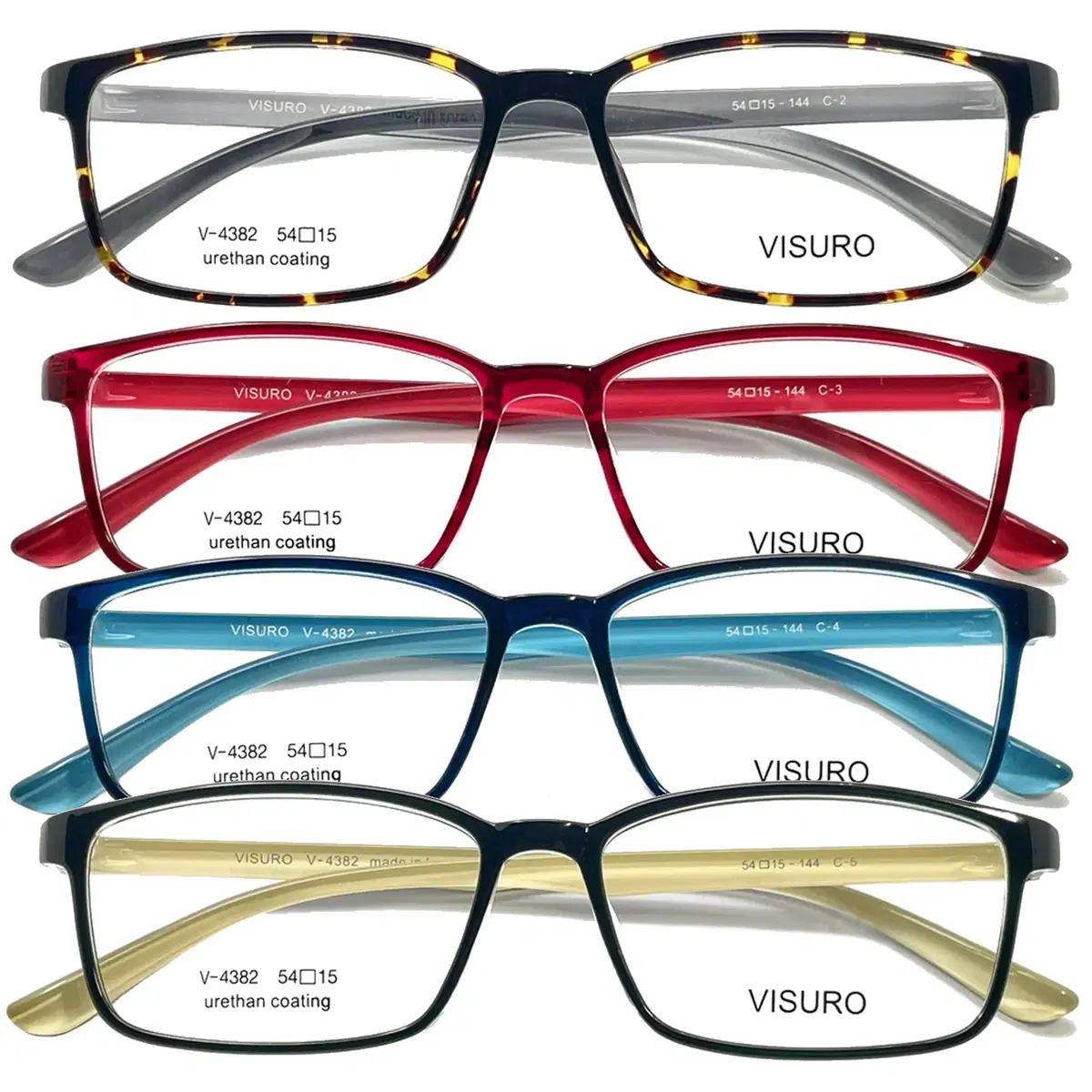 San square fashion horn rim lightweight TR glasses eyeglasses frame 363 4 colors