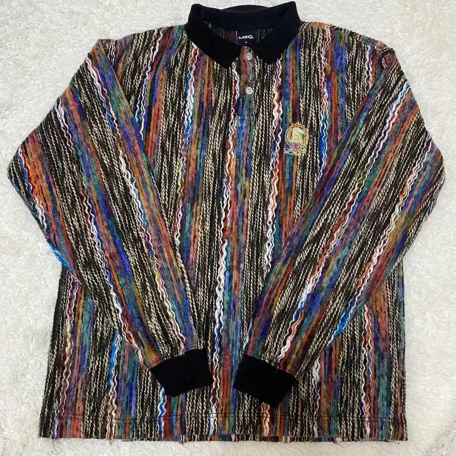 LMC KNIT LONG SLV POLO SHIRT multi