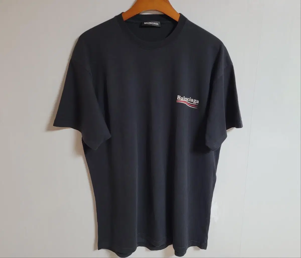 Balenciaga Black Wavy Go Overfit Short Sleeve T-shirt S 508203 TAV44