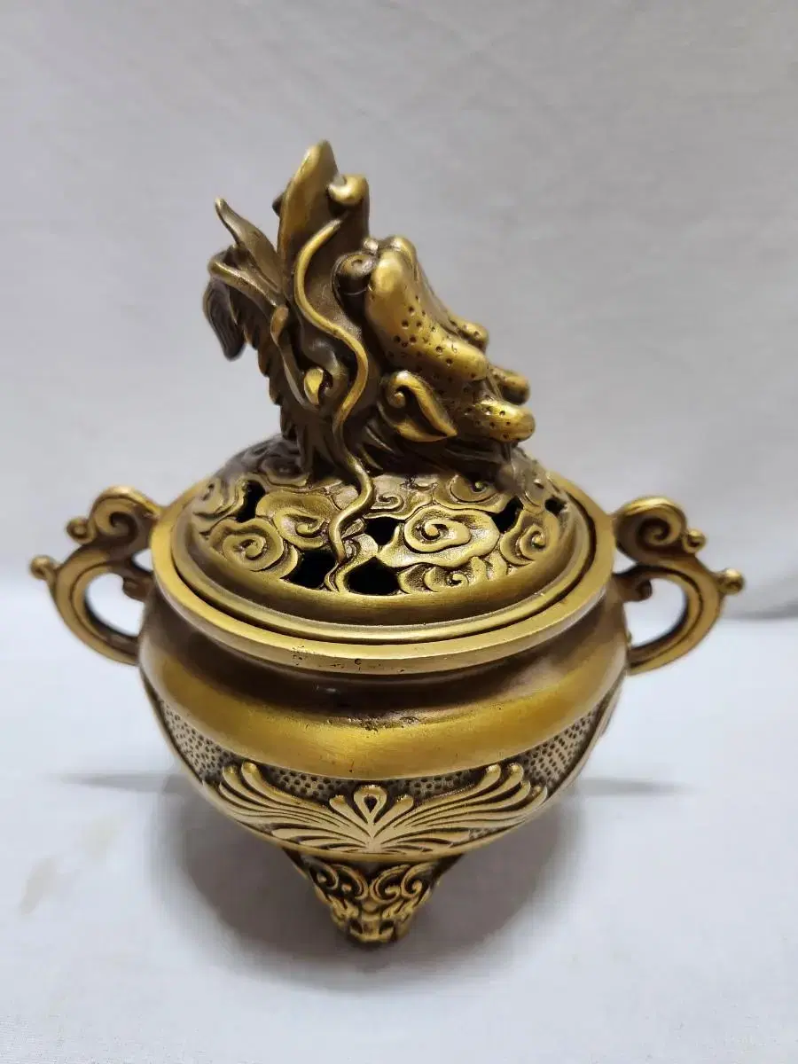 Large brass incense burner