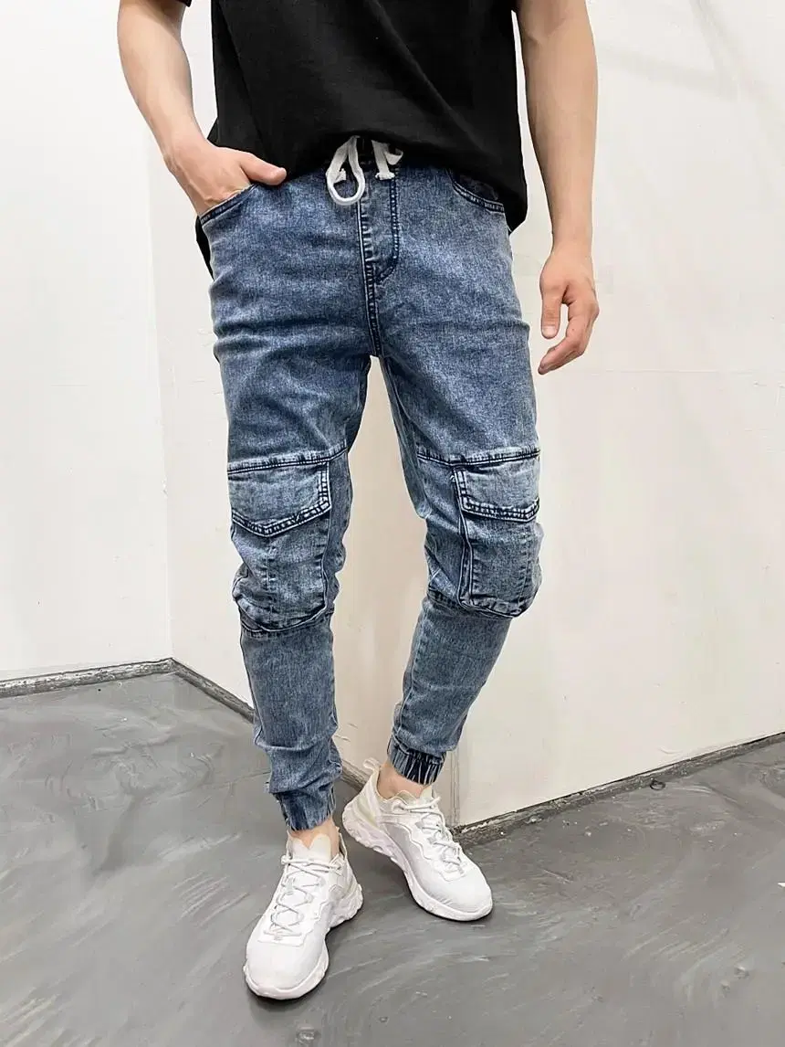 Slim Denim Jogger Pants