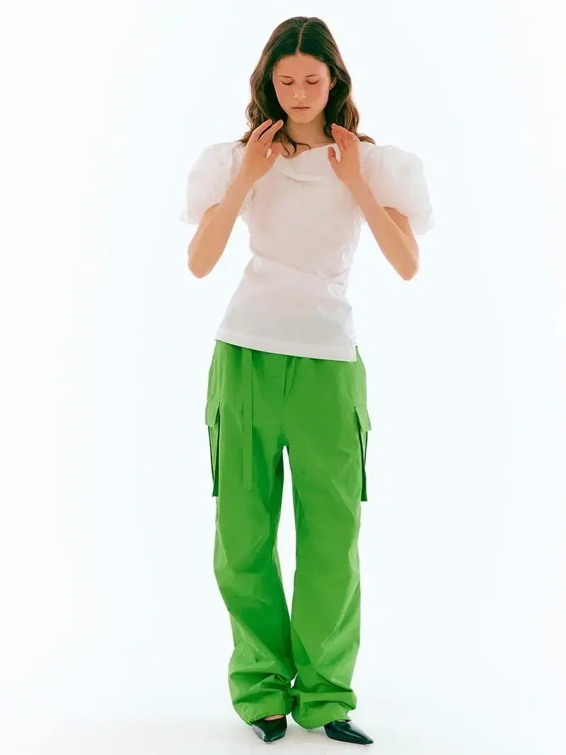 (새상품) 낸시부 카고팬츠 Colour Wide Pocket Pants