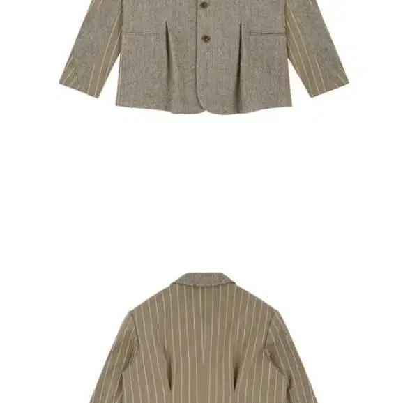 kime 키메) wool stripe mix jacket (beige)