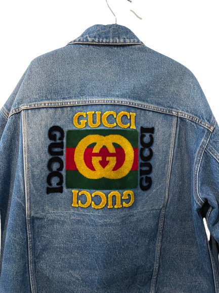 Genuine Gucci Bandeirogo jean jacket size 48 regular price 300,000 won loyal product,