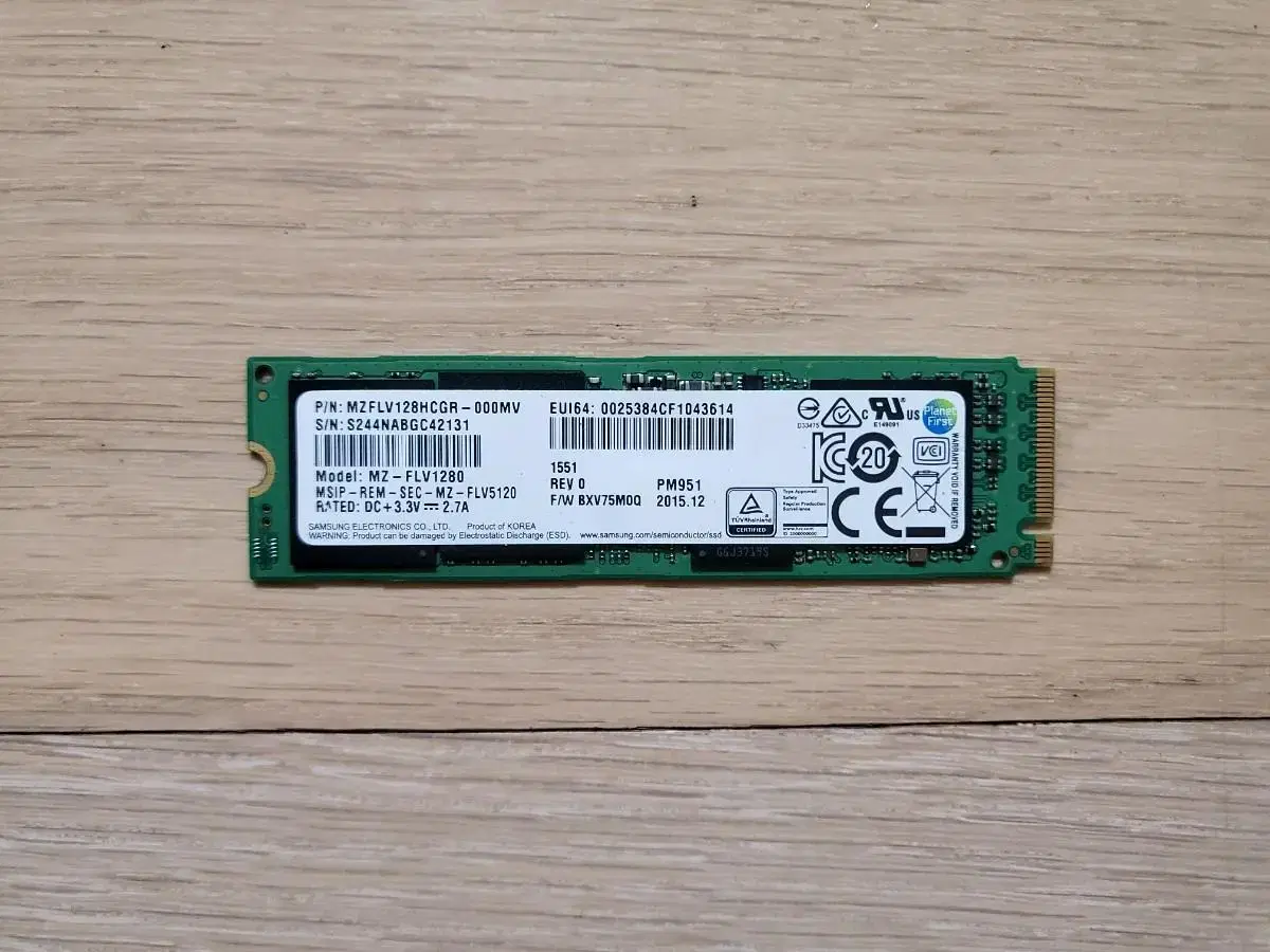 삼성 pm951 nvme ssd 128기가