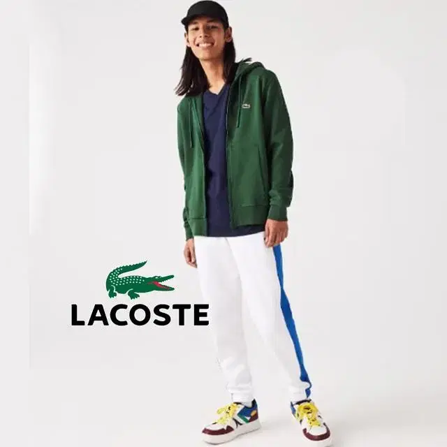 US XL) New/Lacoste Hoodie Zip-up Green/Genuine/Original/Retail