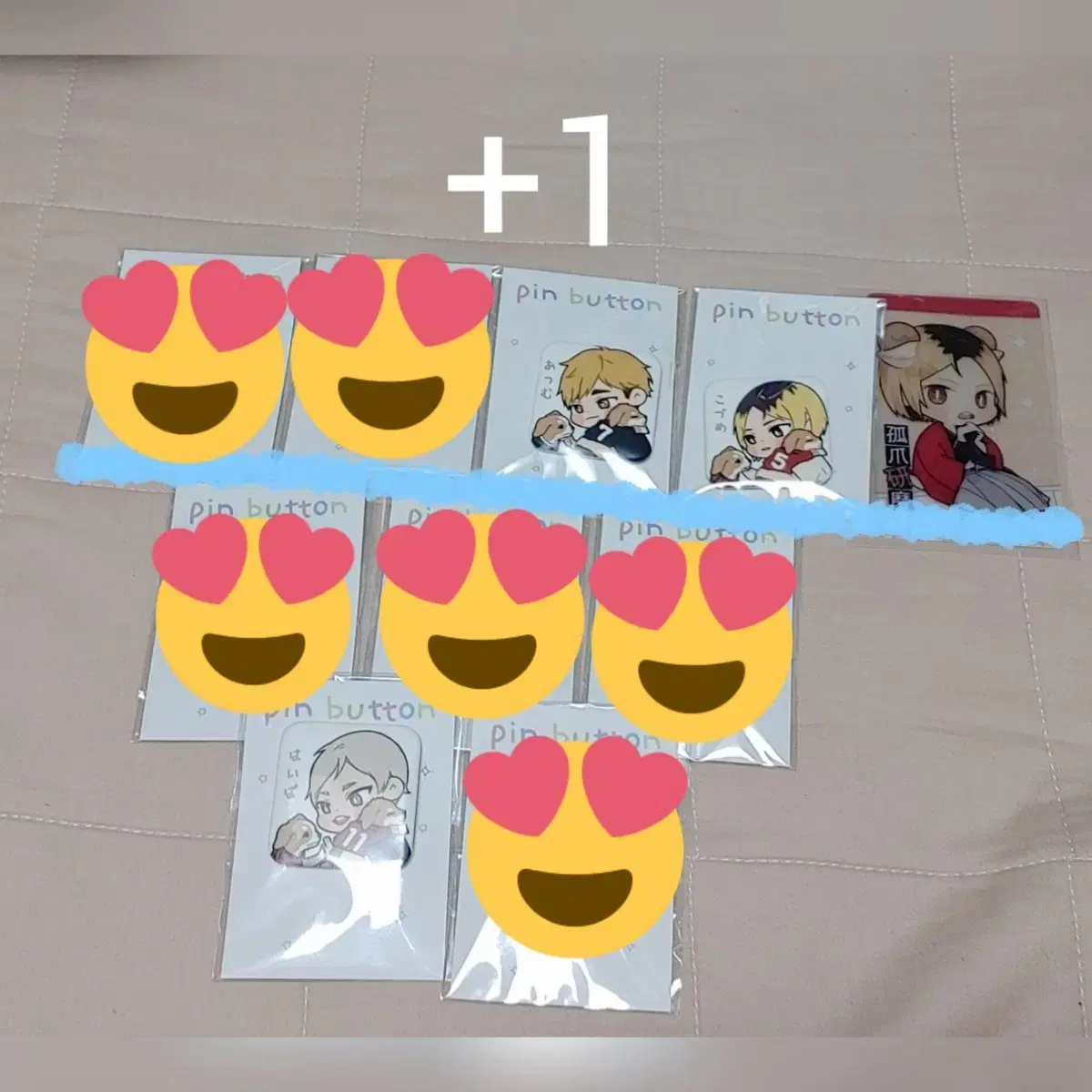 Haikyuu unofficial goods pinbutton badge sugakenma kageyama sakusabokuto atsumukita