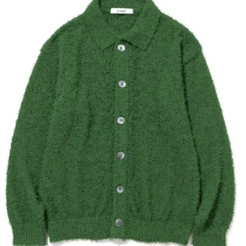 (Knitted) 테일 카라 가디건 GREEN