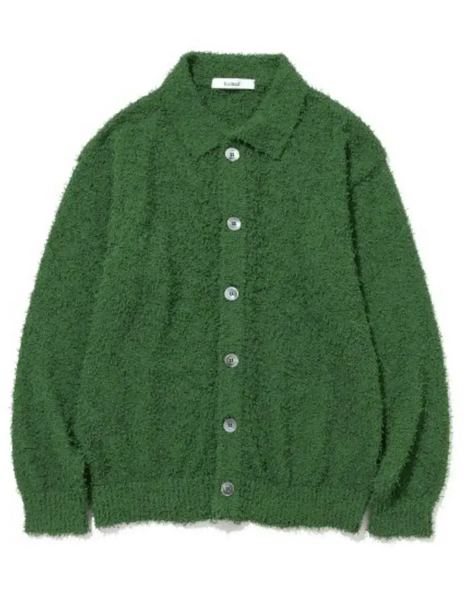 (Knitted) 테일 카라 가디건 GREEN