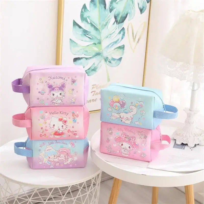 Sanrio Cinnamoroll Kuromi My Melody Hello Kitty PU Storage Pouch Cosmetic Bag