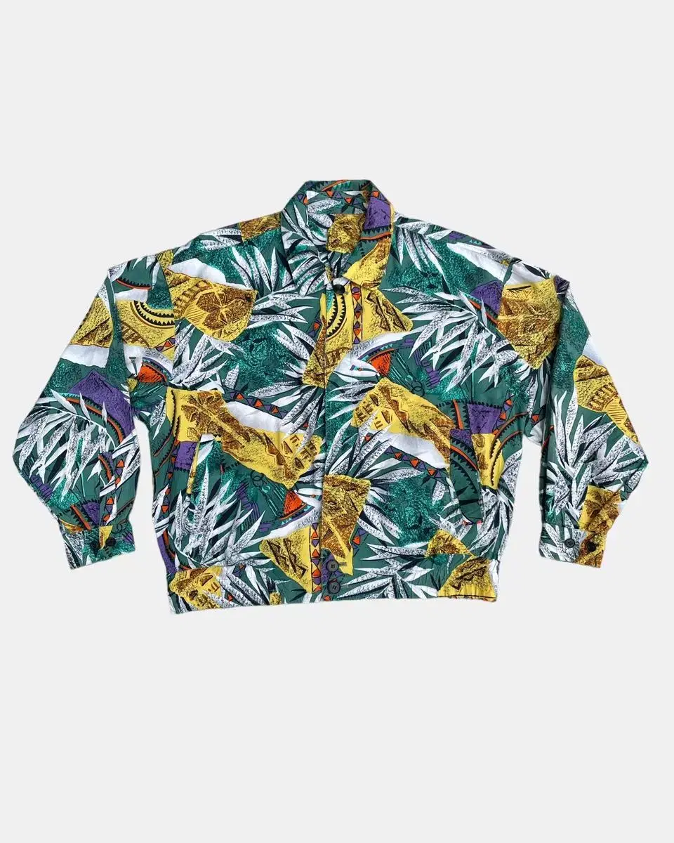 vintage tropical blouson jumper