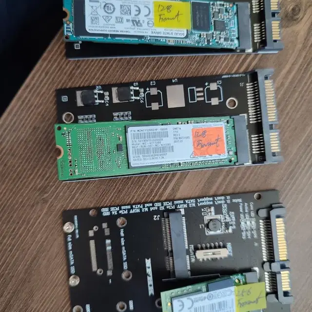 m.2 nvme ssd 128 256 및 아답터 판매합니다