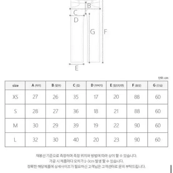 모디핏 '세상학다리!' 라이크라ver. 9부 원버튼 데님 부츠컷 팬츠 M