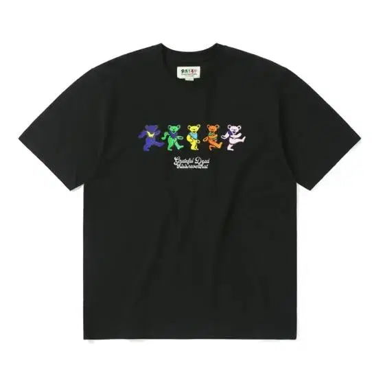 [M] This Is Never Never That Grateful Dead Dancing Bear T-Shirt Black M