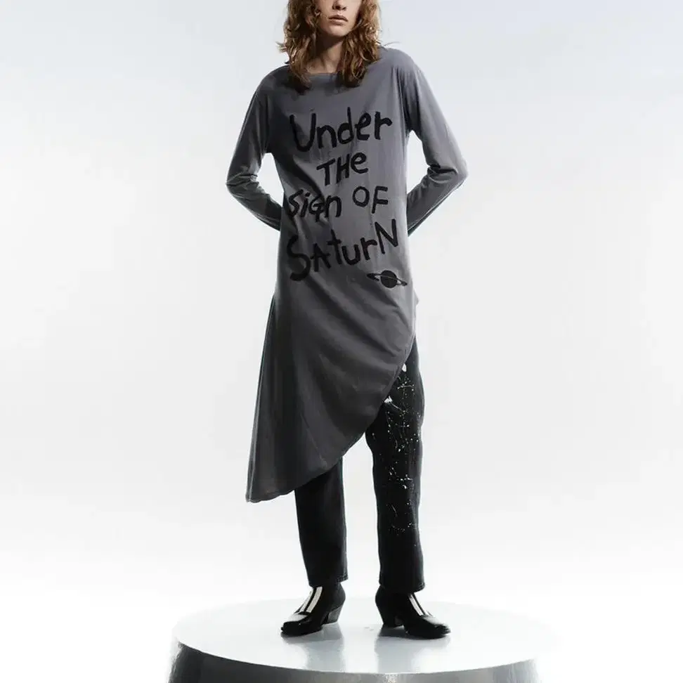 SATURN LETTERING Dress (Gray)