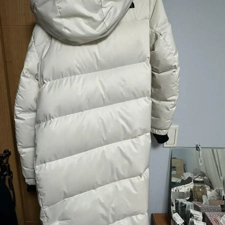 노페 north face 롱 패딩 흰색 (100/L)