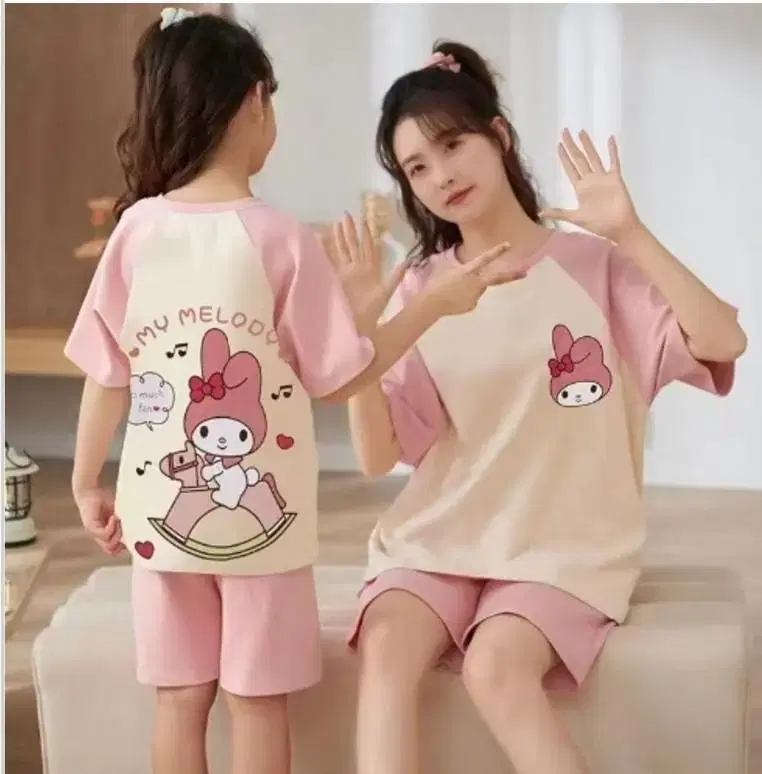 Sanrio My Melody Children's and Adult's Pajama Set Home Wear