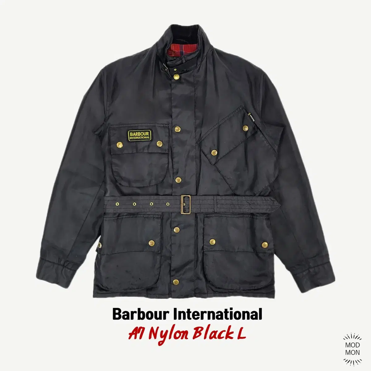 Barbour International Nylon A7 Jacket Black L