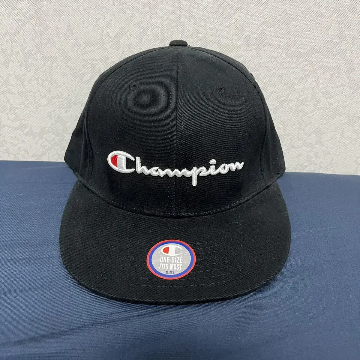 [Champion]챔피온 레터링 블랙 스냅백(새상품)