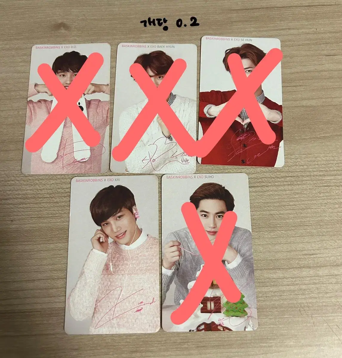 Exo Baskin Robbins photocard WTS