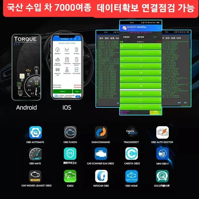 23년 자동차 고장코드진단 블루투스 OBD2 스케너 스마트폰 무선연동