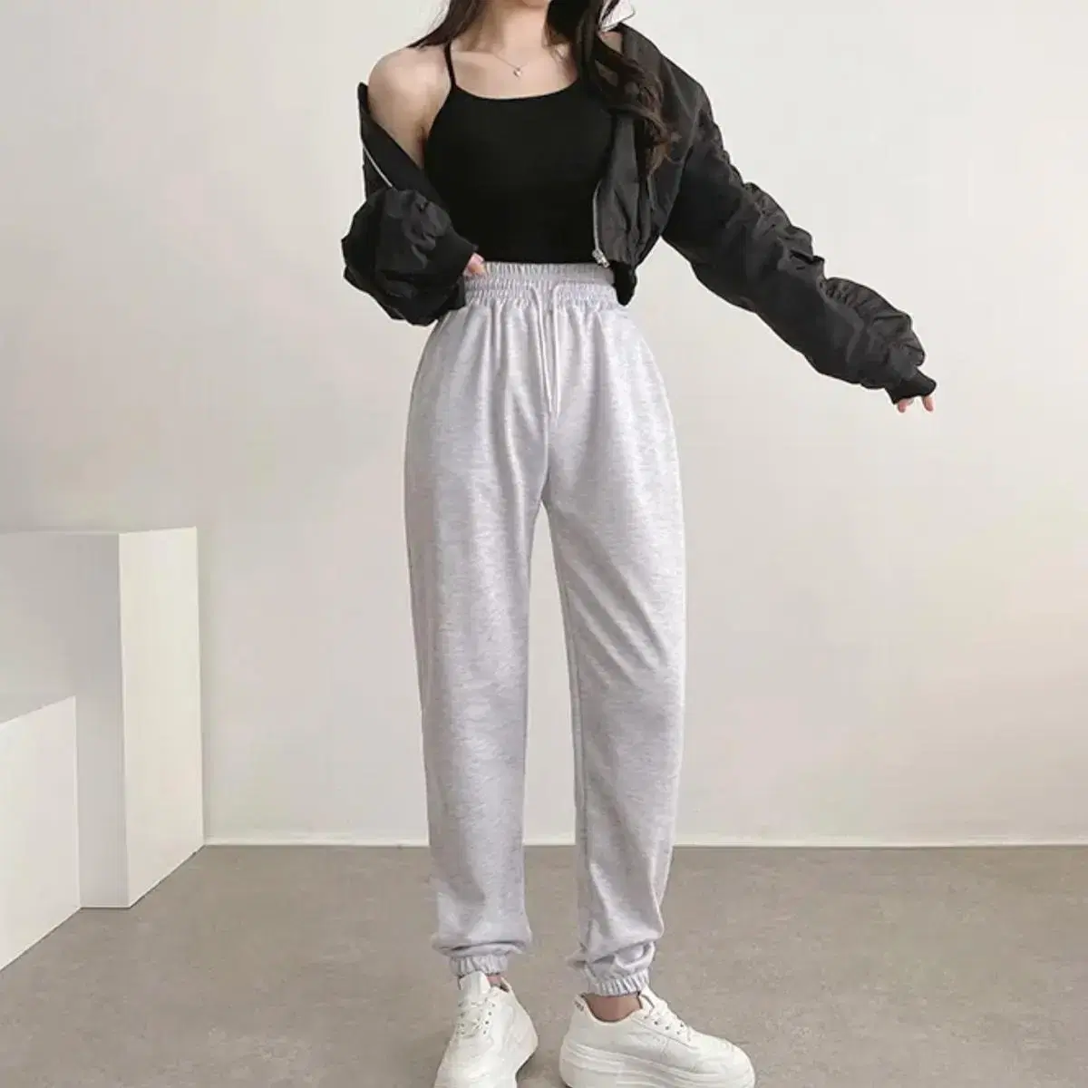 [New Product] High-waisted high-bending jogger pants for sale