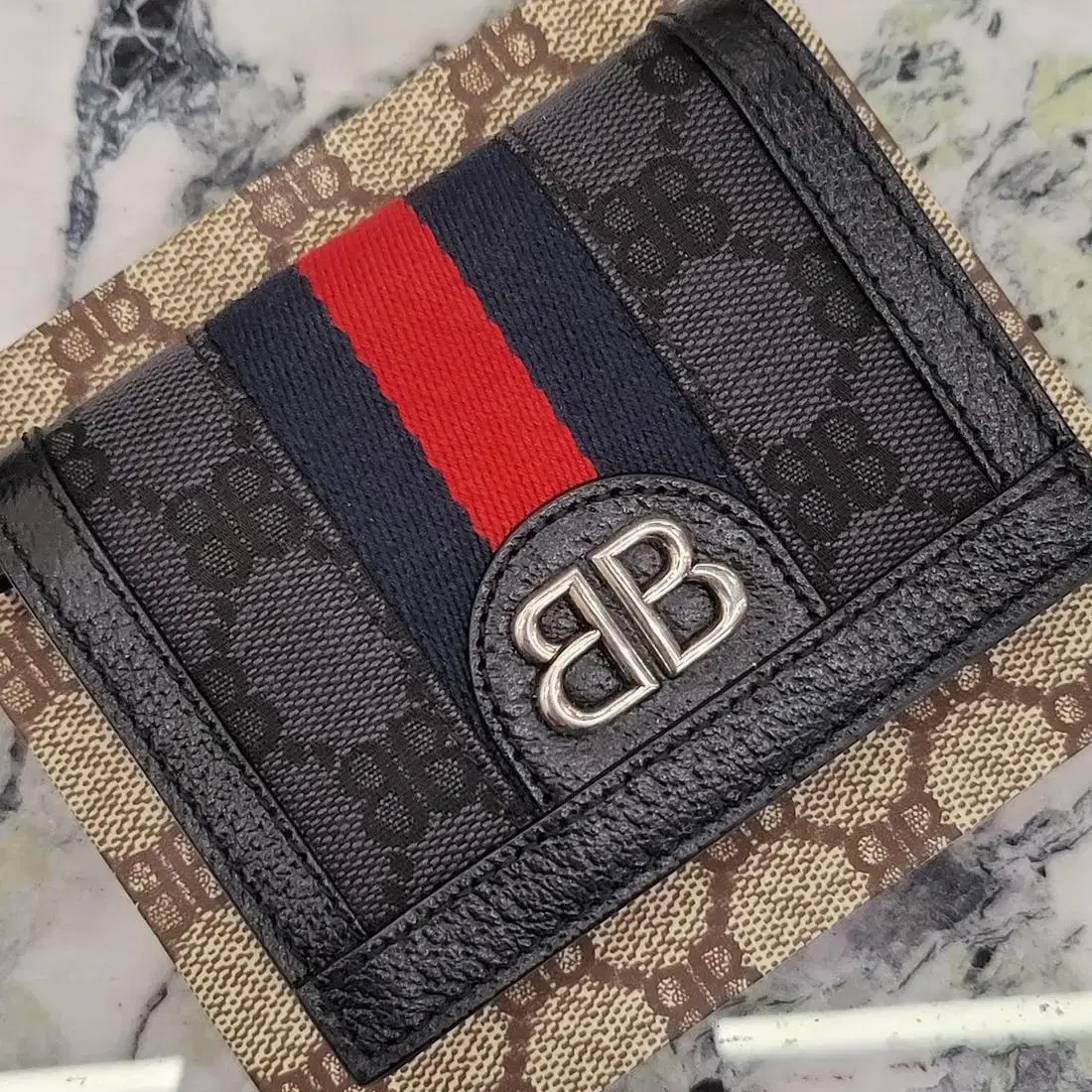 [S+] Gucci X Balenciaga Hacker Logo Kard Wallet OS Full