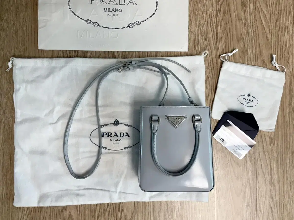 [last reduced price]Prada Brushed Leather Small Tote Bag