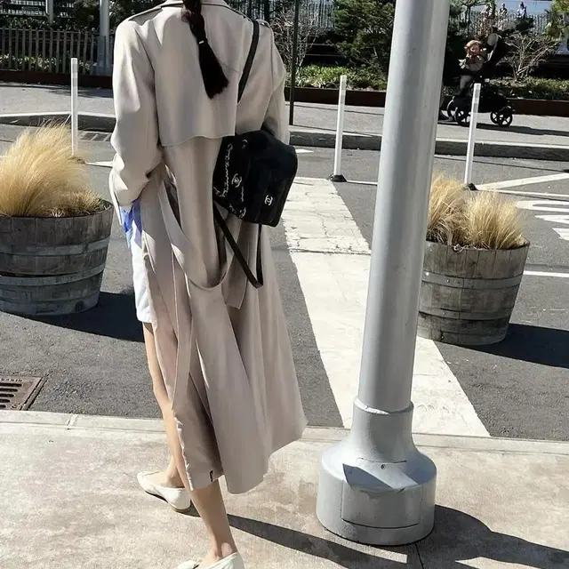 아상블라주 Raey belted trench coat 라이트베이지