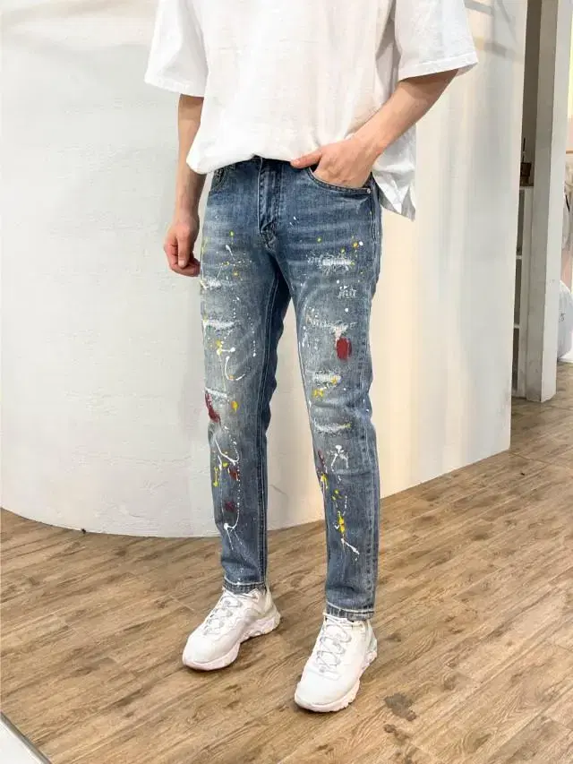 Free shipping multi cut allspan straight jeans men jeans summer jeans span jeans