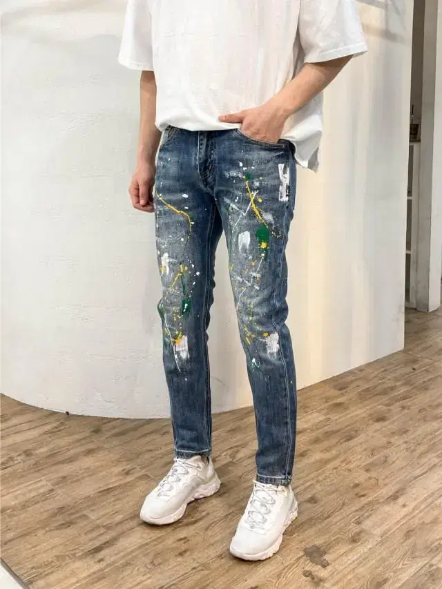 Free shipping allspan dis mid blue denim men's jeans men's summer jeans big size jeans