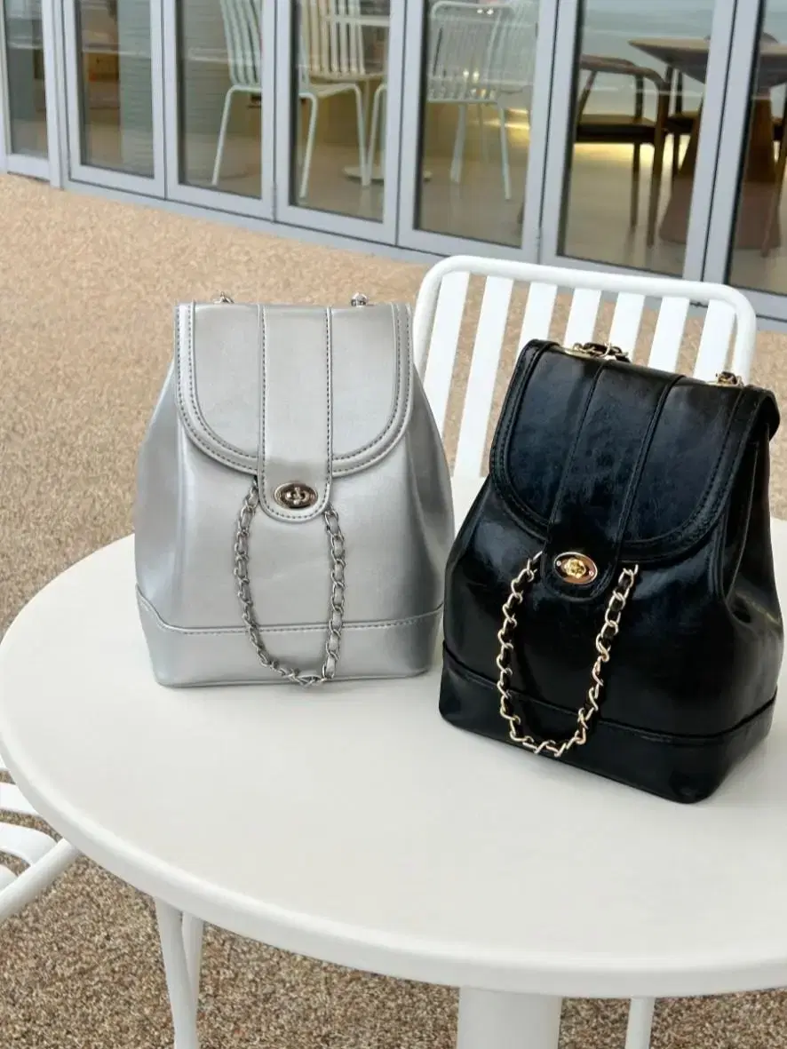 Silver Mini Chain Backpack New