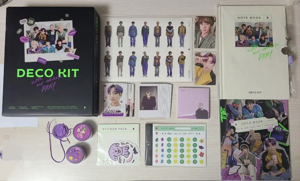 BTS Deco Kit jungkook Seokjin photocard bangtan official goods Merchandise