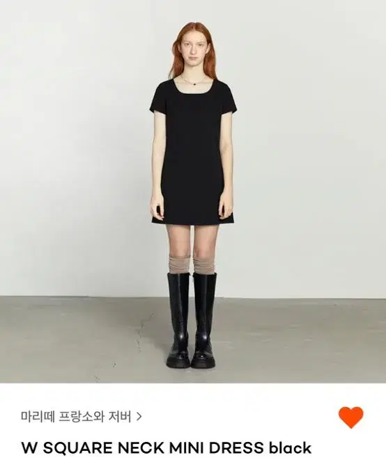 s사이즈 스퀘어넥 미니 블랙 원피스 하객룩추천