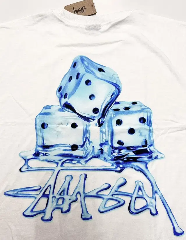 스투시 멜티드 티셔츠(화이트/L)STUSSY MELTED TEE