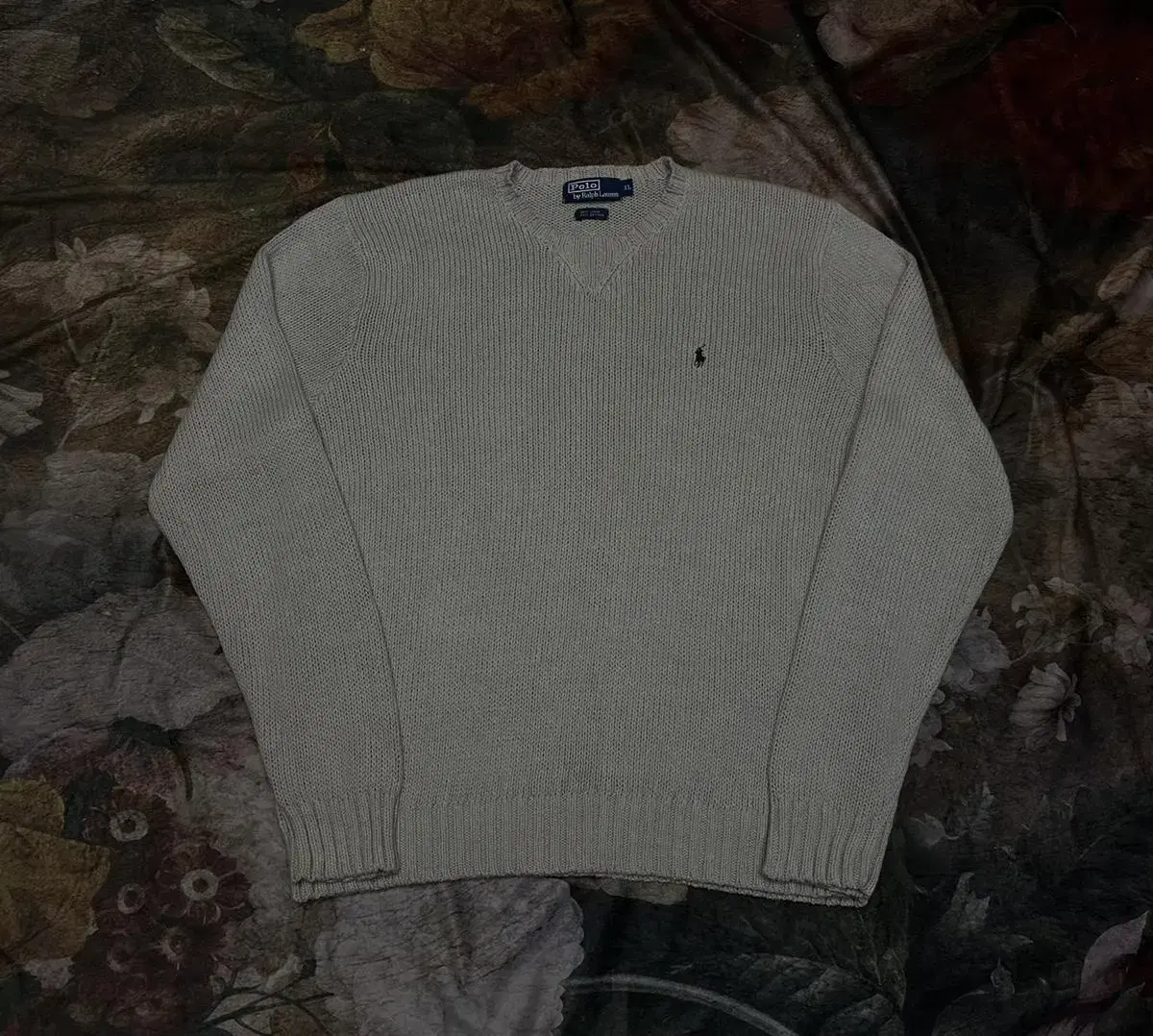 Polo Ralph Lauren Vintage Small PonyLogo LinenCottonKnit XL PoloRalph Lauren PoloLinen