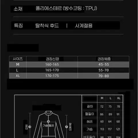 [무료배송]남성 레인슈트 비옷 우의세트 골프우의 바이크 퀵 배달 바람막이