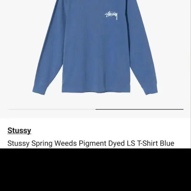 L 스투시 긴팔 블루 stussy spring weeds pigment