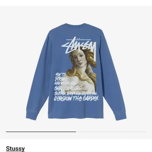 L 스투시 긴팔 블루 stussy spring weeds pigment