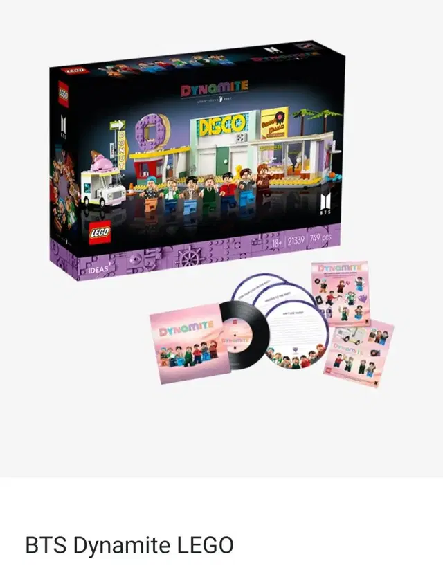 BTS 방탄소년단 LEGO 레고 Dynamite 엽서 + 스티커 Set