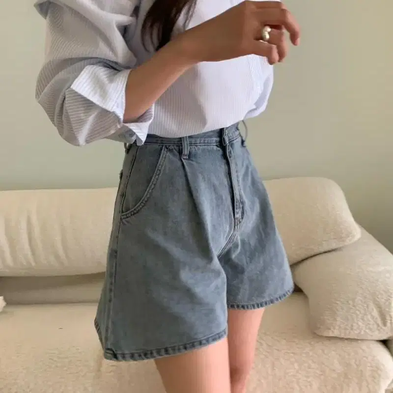 pure shorts denim 레이지샵  온드민 더위시리즈 반바지