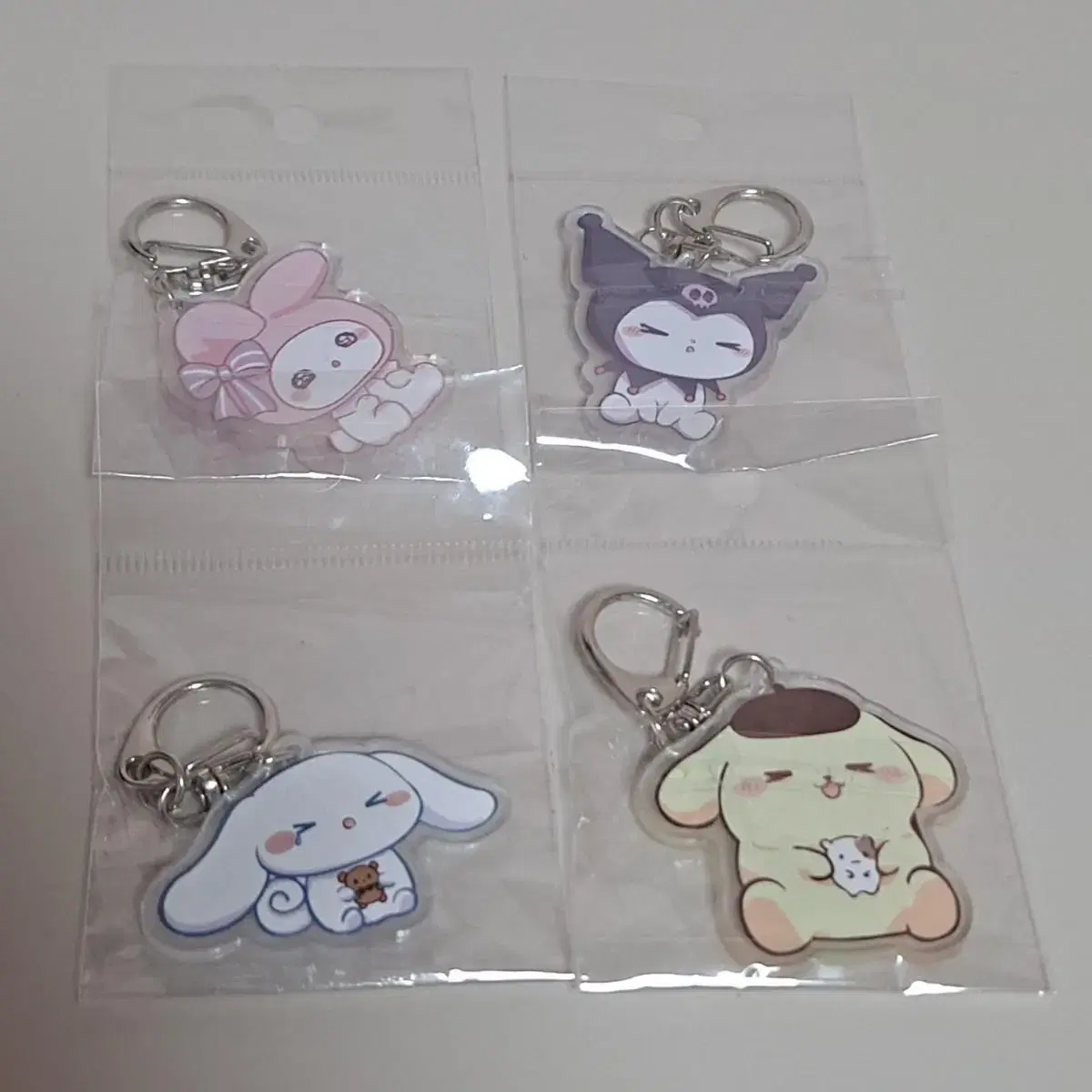 San Rio Tears keyring 4 kinds of cinnamoroll Kuromi pom-pom-purin my melody