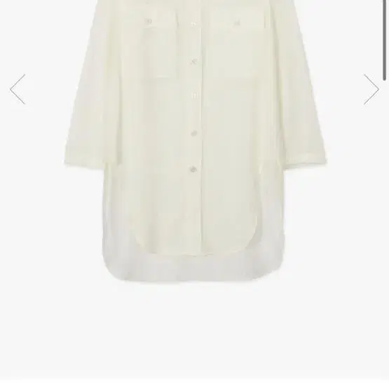 이얼즈어고 IVORY CREASE SILKY LONG SHIRTS