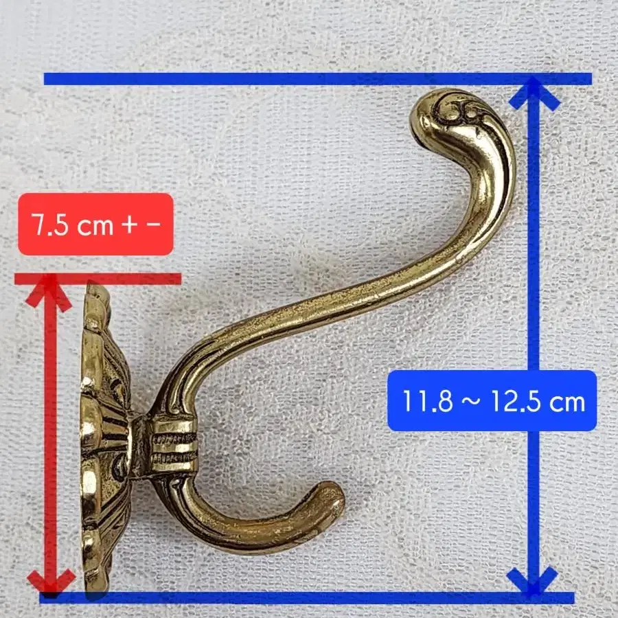 빈티지 앤틱 엔틱 브라스 메탈 벽걸이 후크 옷걸이 인테리어 소품
