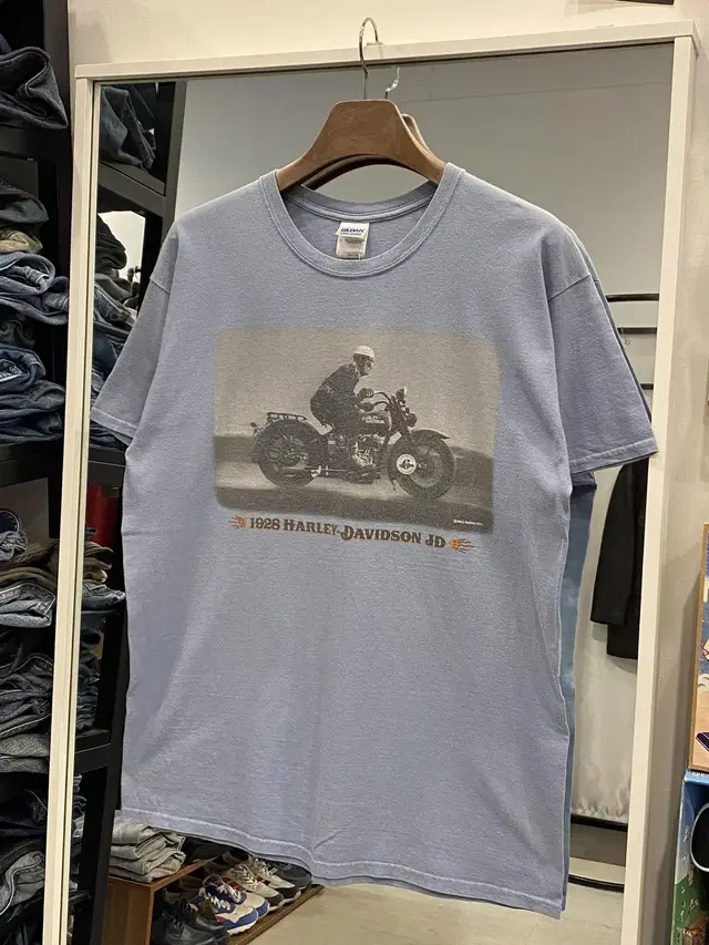 Gildan 길단 HARLEY-DAVIDSON JD 프린팅 반팔 티셔츠